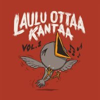 Laulu ottaa kantaa, Vol 1 -levyn kansikuva, jossa piirretyn linnun avoimesta nokasta tulvii nuotteja.